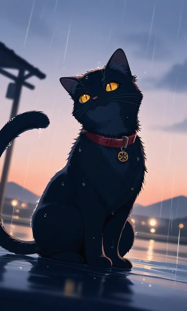 ずぶ濡れ猫