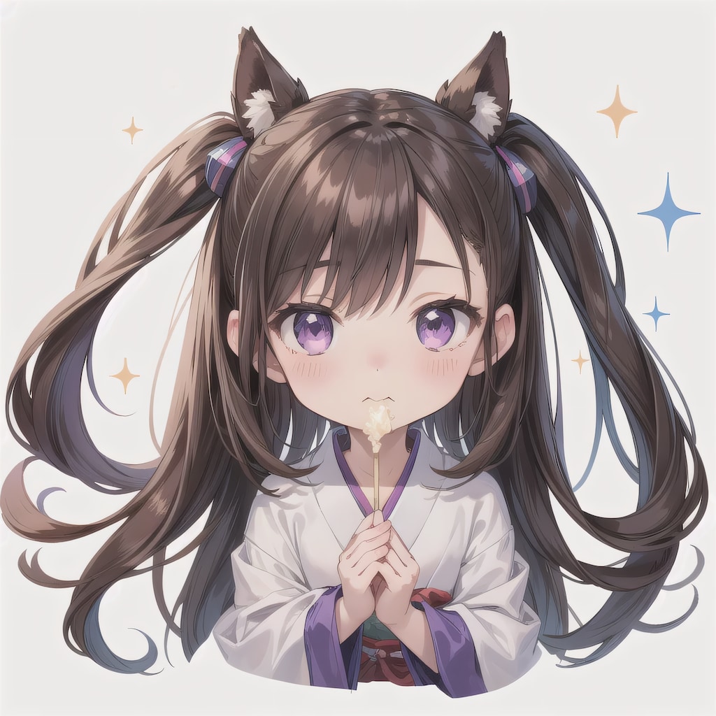 黒髪ツインテのミニキャラ４