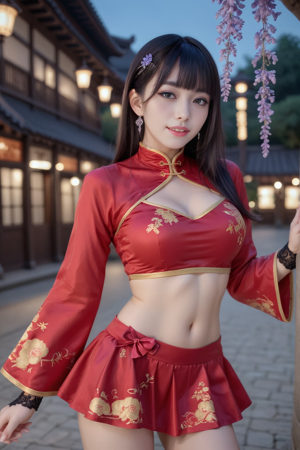 赤のチャイナドレス