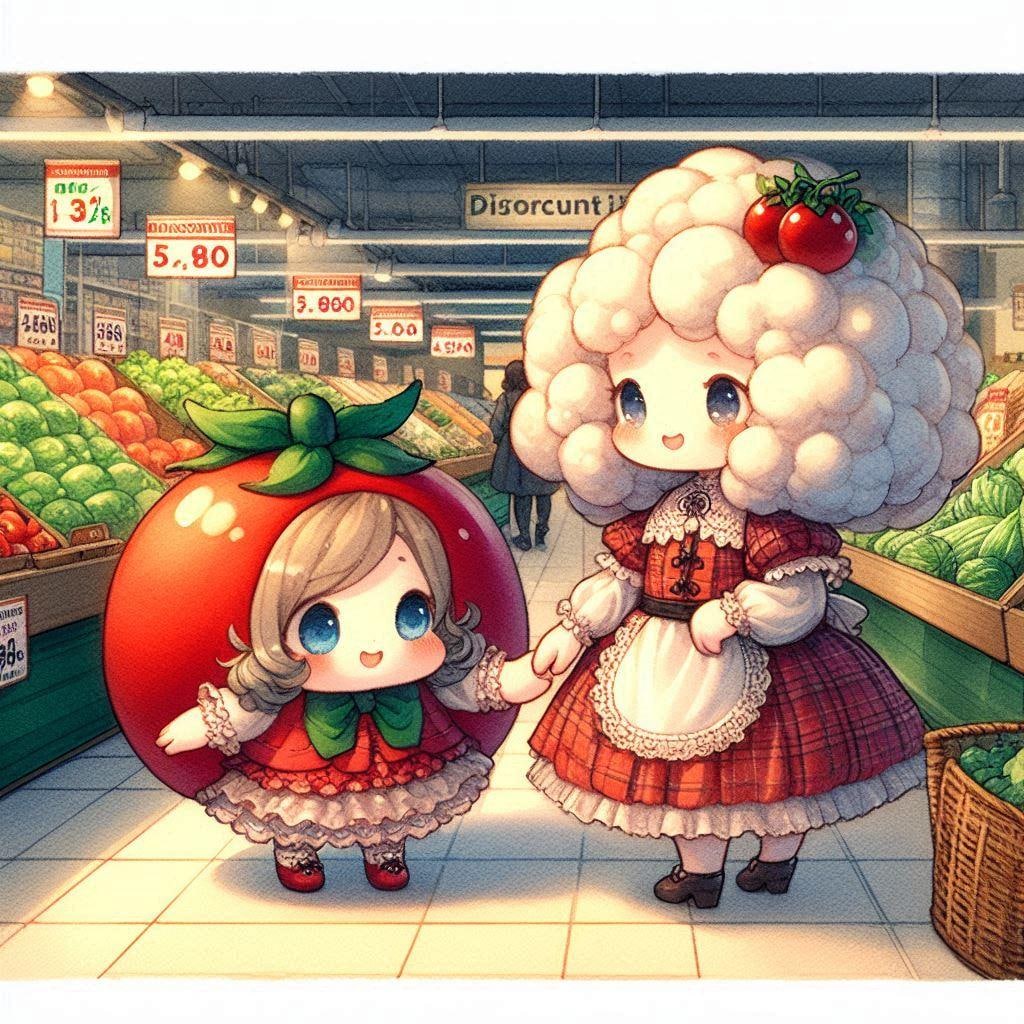 スーパーでおかいもの