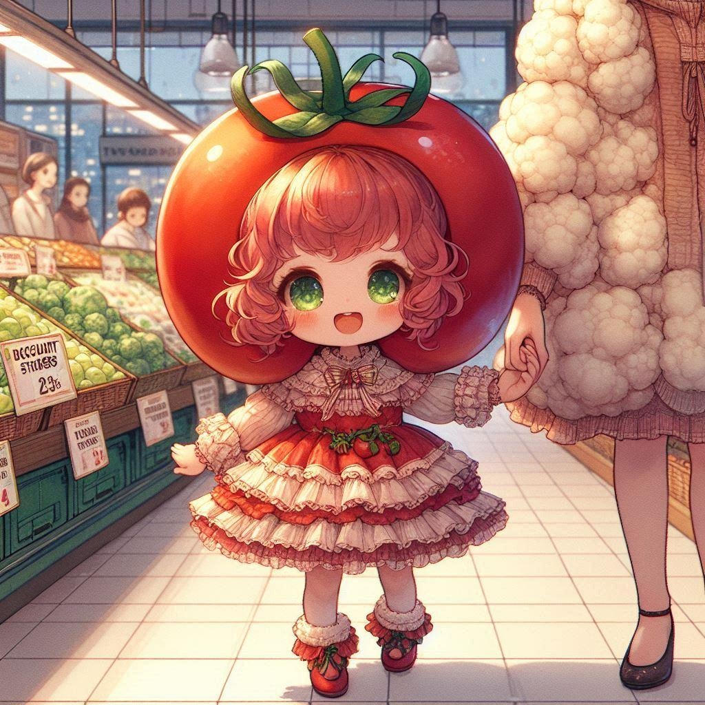 スーパーでおかいもの