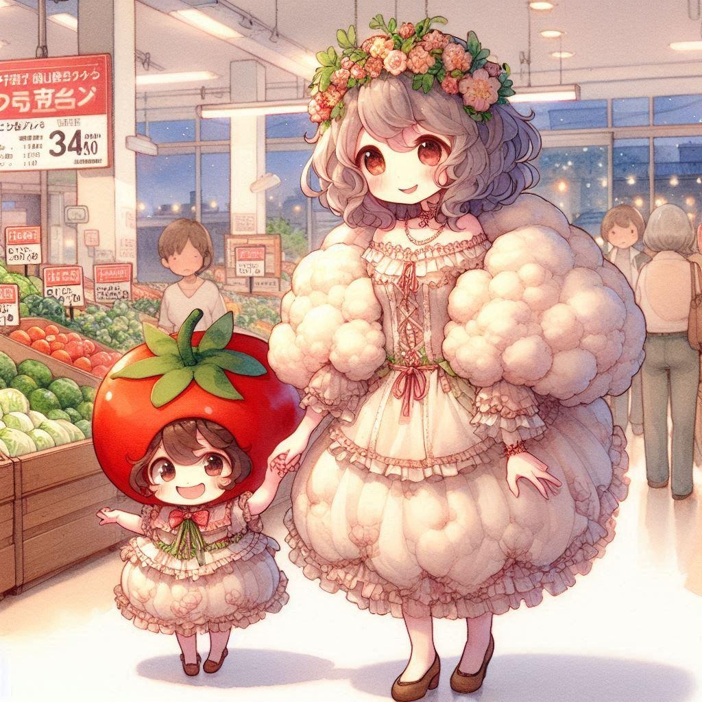 スーパーでおかいもの
