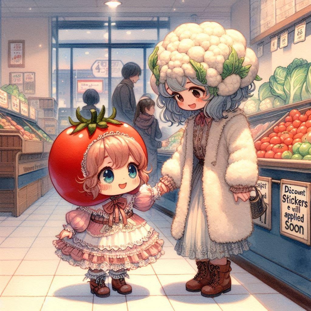 スーパーでおかいもの