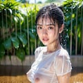 雨に濡れた透けムチ女子💛R18Part1 8枚目