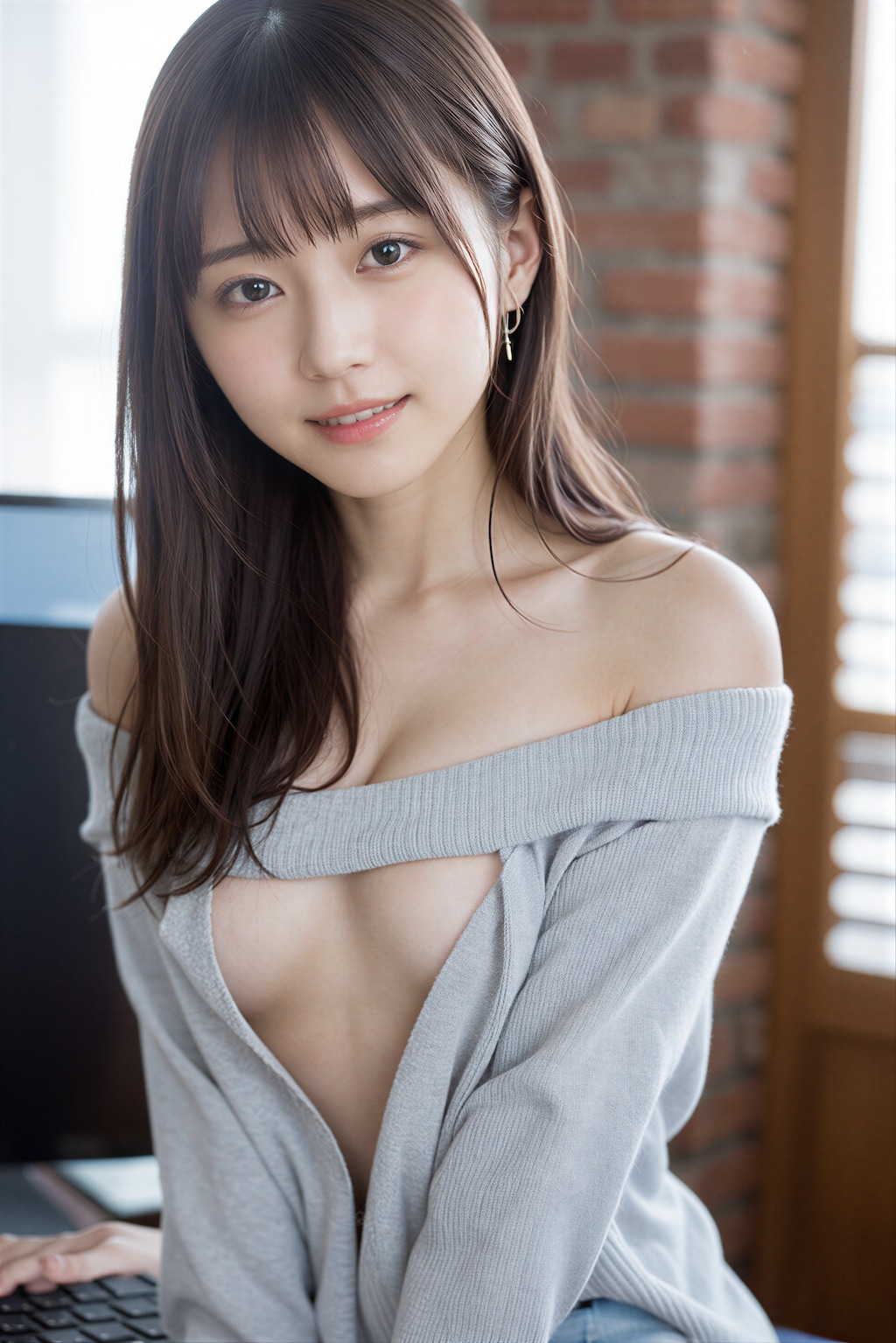 柔らかそうな胸の女性 2