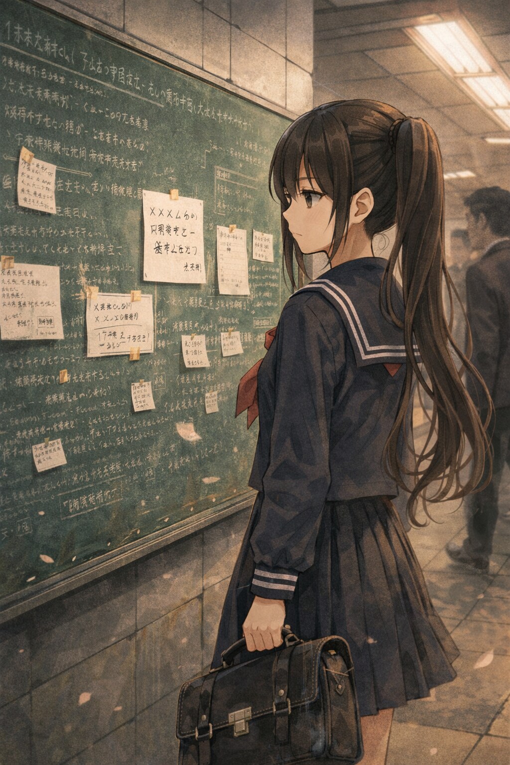 30分後の笑顔  (駅の伝言板前で　昭和シリーズ)