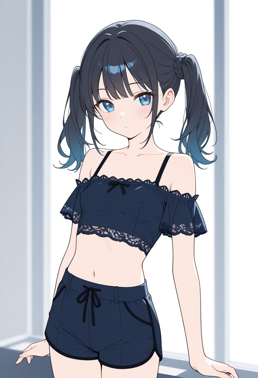 girl with twintails(flat_color) | の人気AIイラスト・グラビア