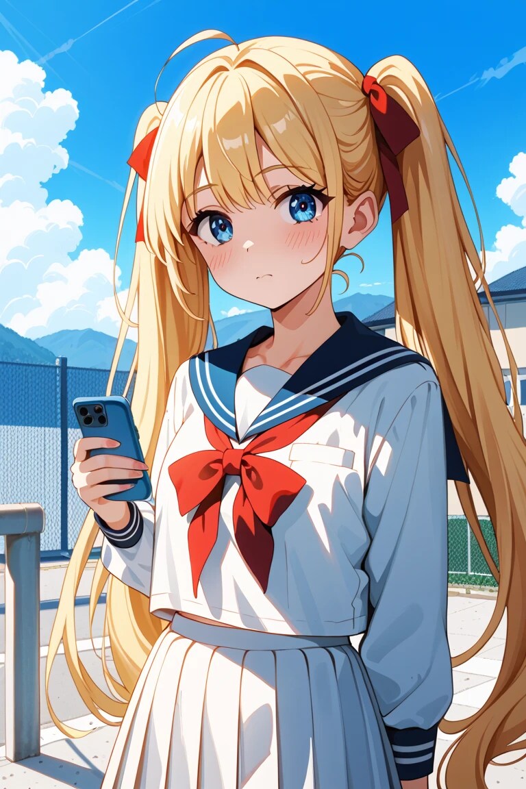 既読がつかない、青い夏。 | の人気AIイラスト・グラビア