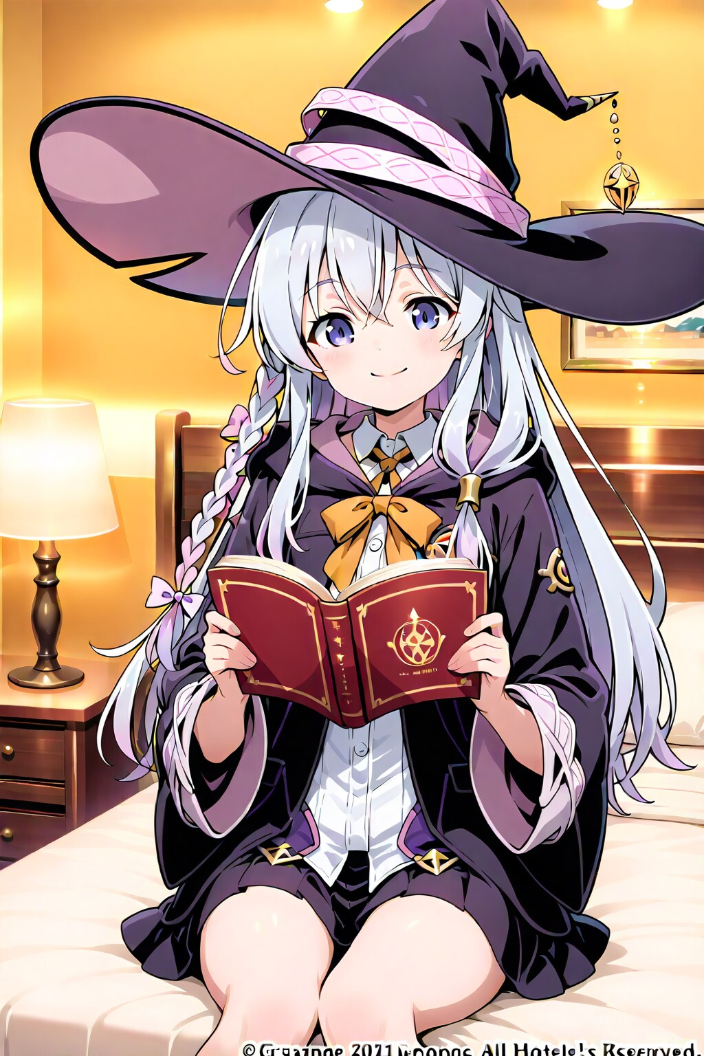 本を読みながら微笑む美しい魔女は誰でしょう？……そう、私です！