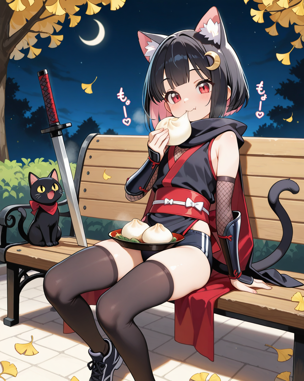 隠密行動中に隠密行動する黒猫忍ルマ！！