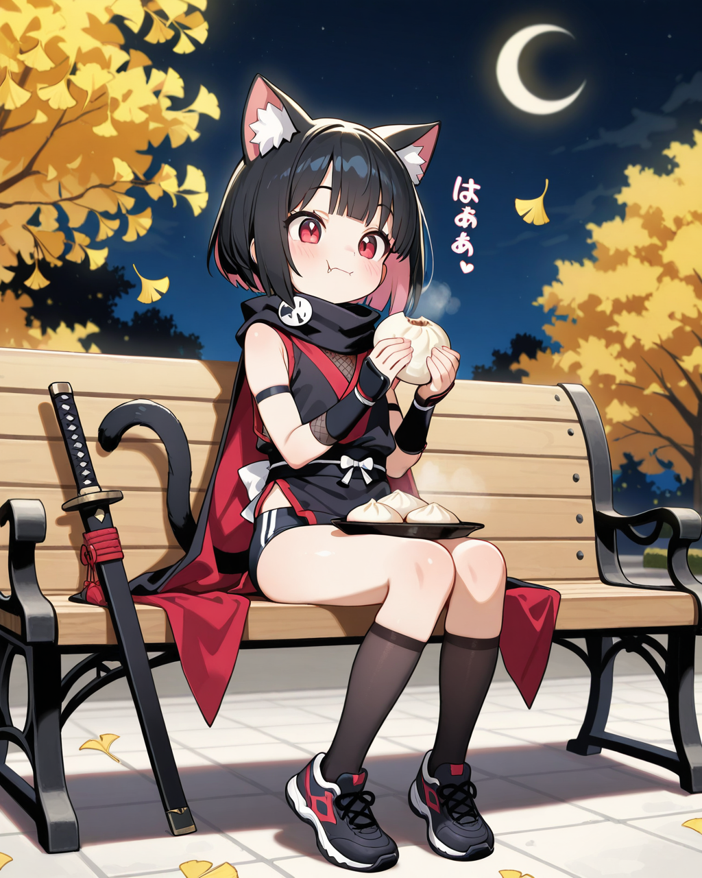 隠密行動中に隠密行動する黒猫忍ルマ！！ | の人気AIイラスト・グラビア