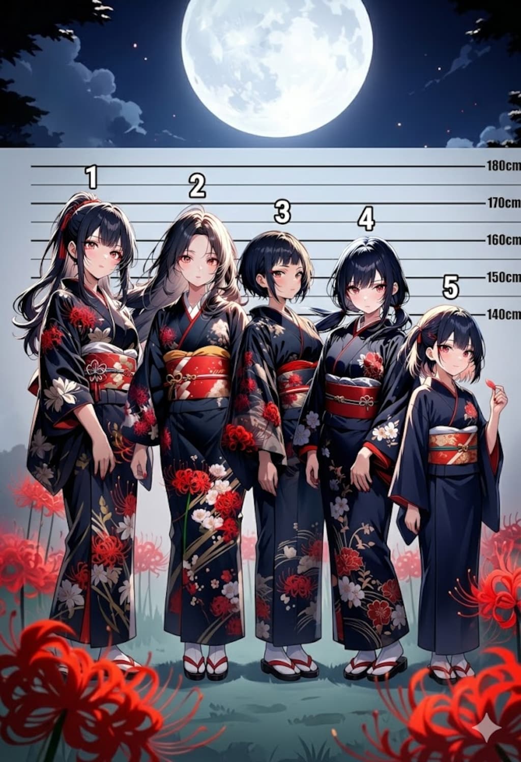 うちの子　身長比較表