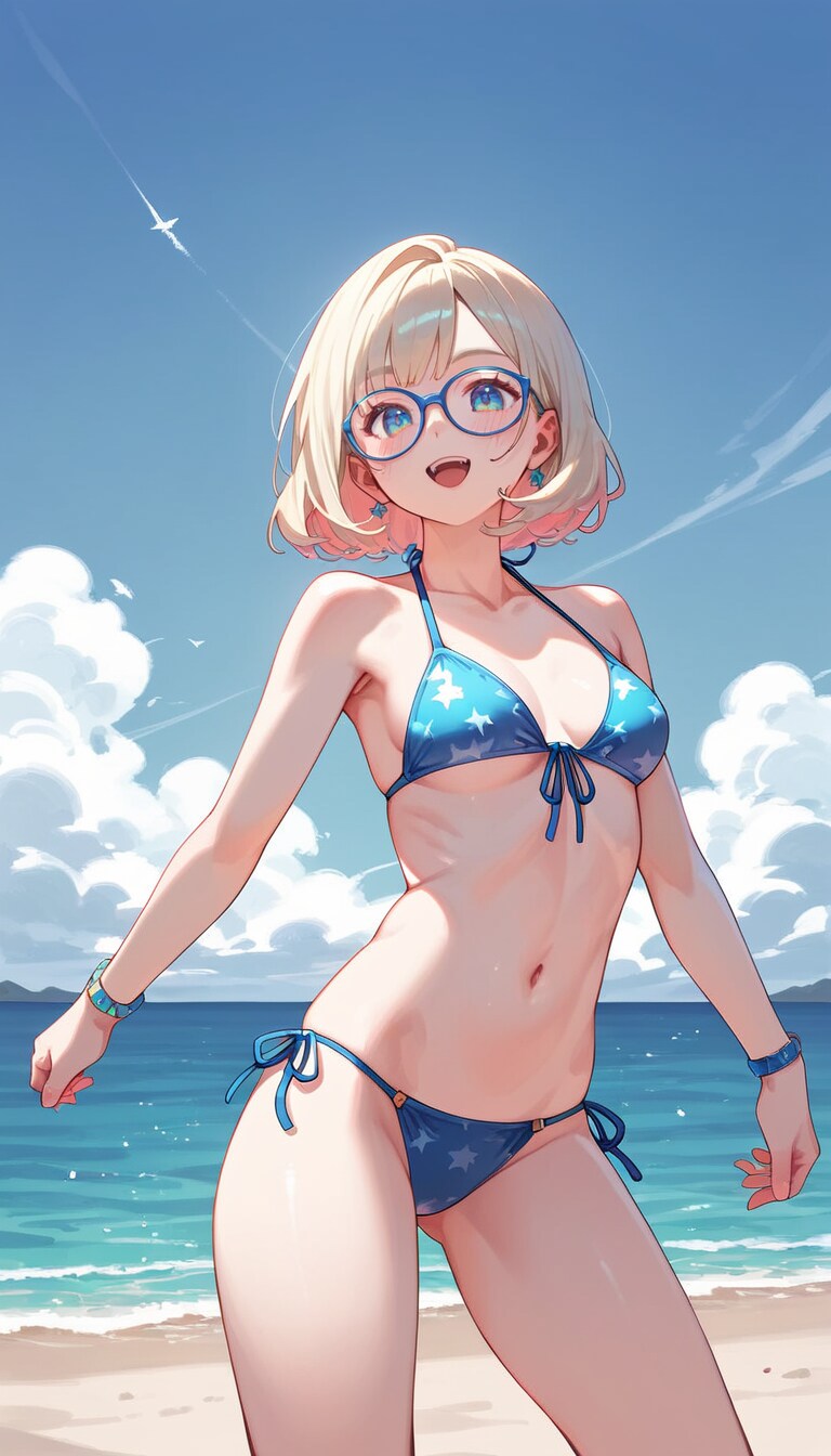 ただひたすらに眼鏡ビキニ女子