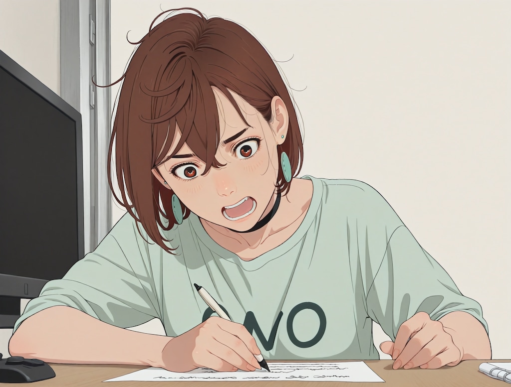 夏休みの宿題が終わらない綾瀬桃