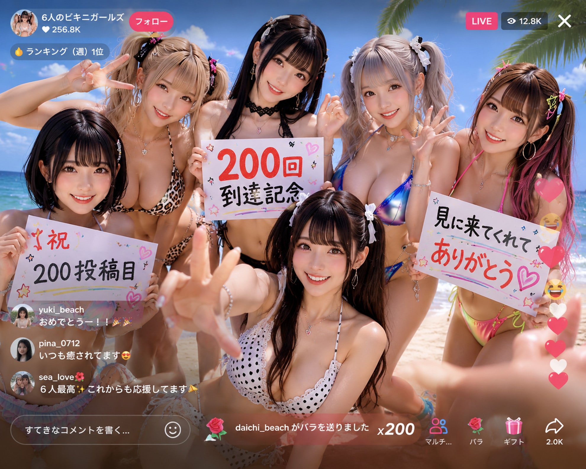 続・調子に乗って配信画面作っちゃいました笑02(200本目投稿到達記念)