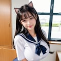 猫耳セーラー服 5枚目