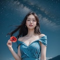[4K AI ART] Flowers field dress girl 2枚目
