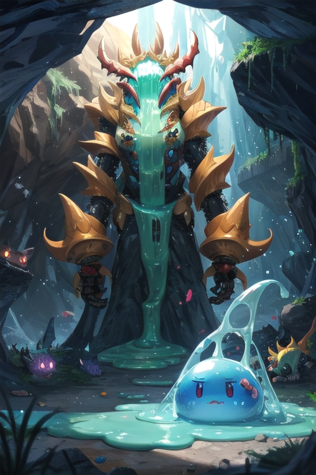 [魔王軍を阻止せよ企画]スライムゴッドA、スライムAがあらわれた