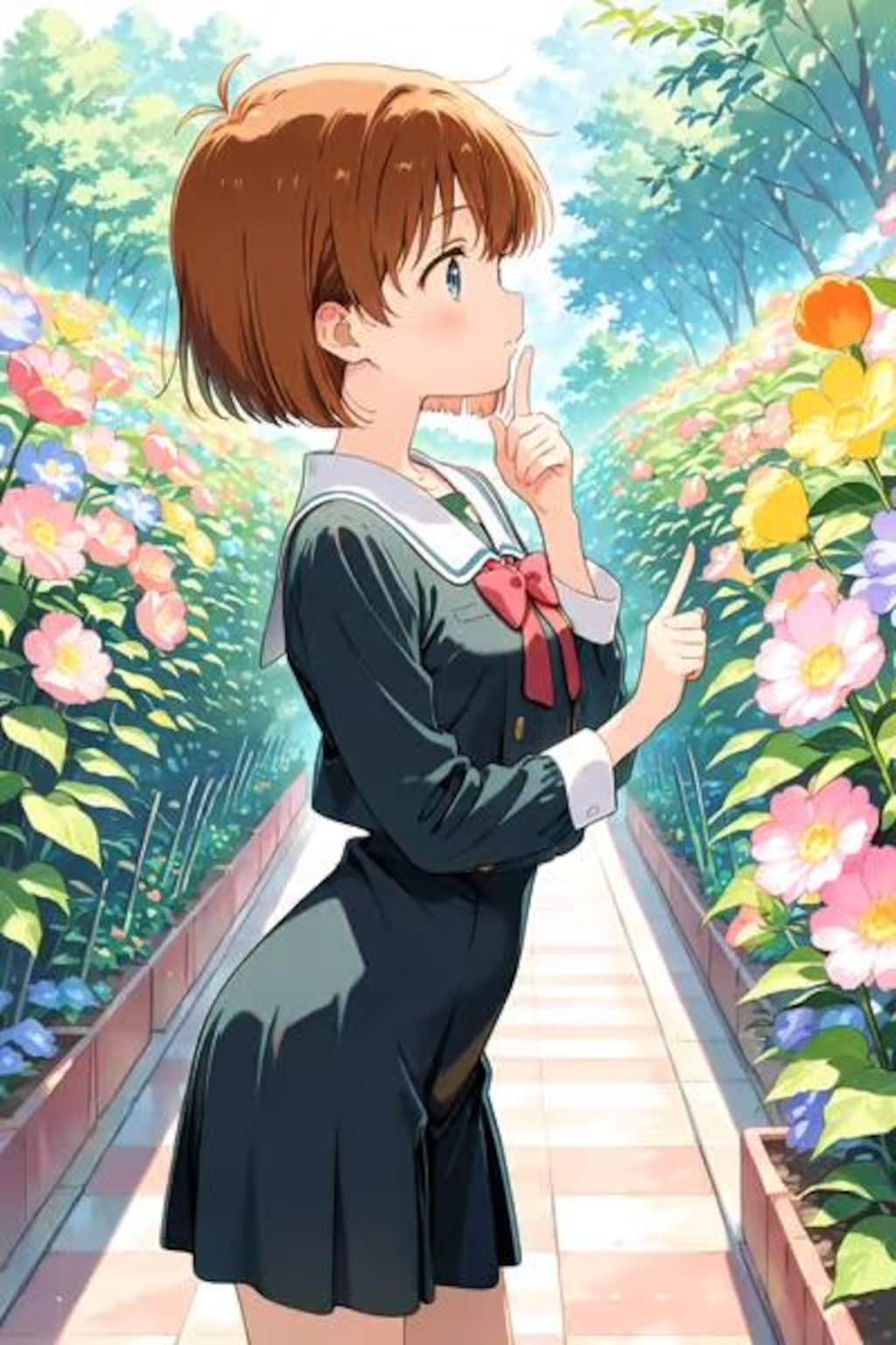 散歩する詩織ちゃん