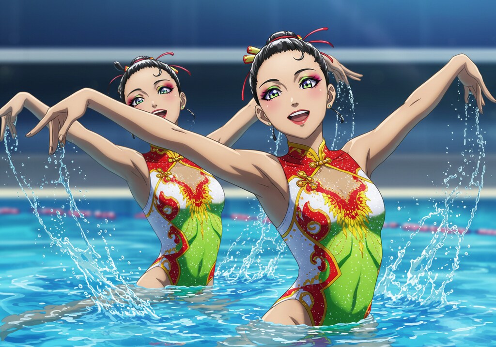 シンクロ美少女　デュエット演技⑨