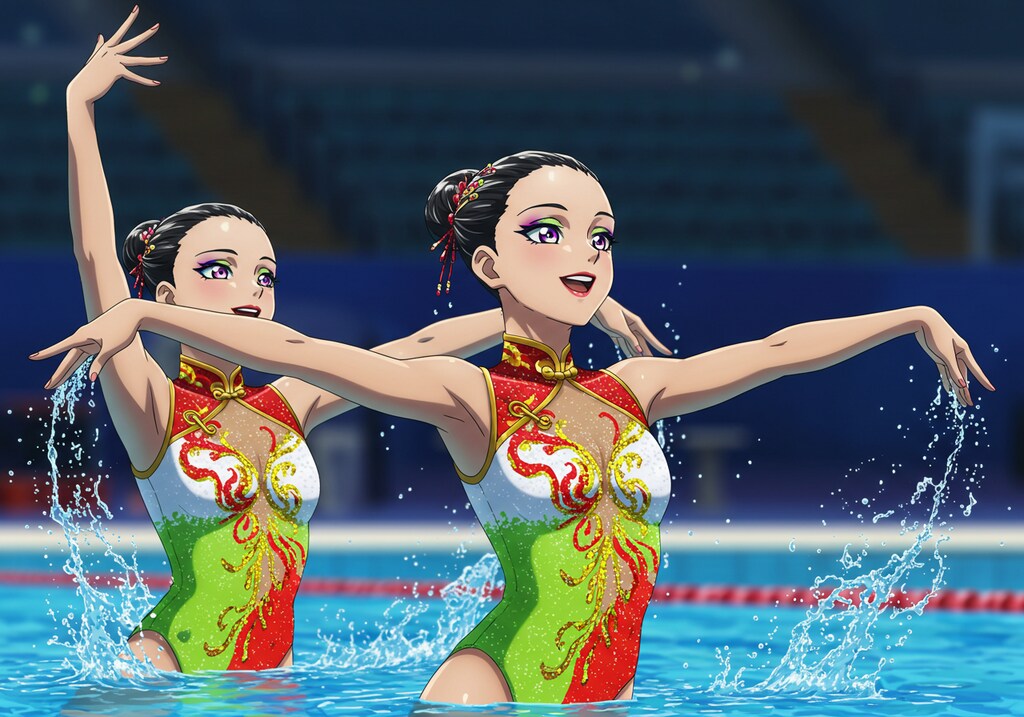 シンクロ美少女　デュエット演技⑨