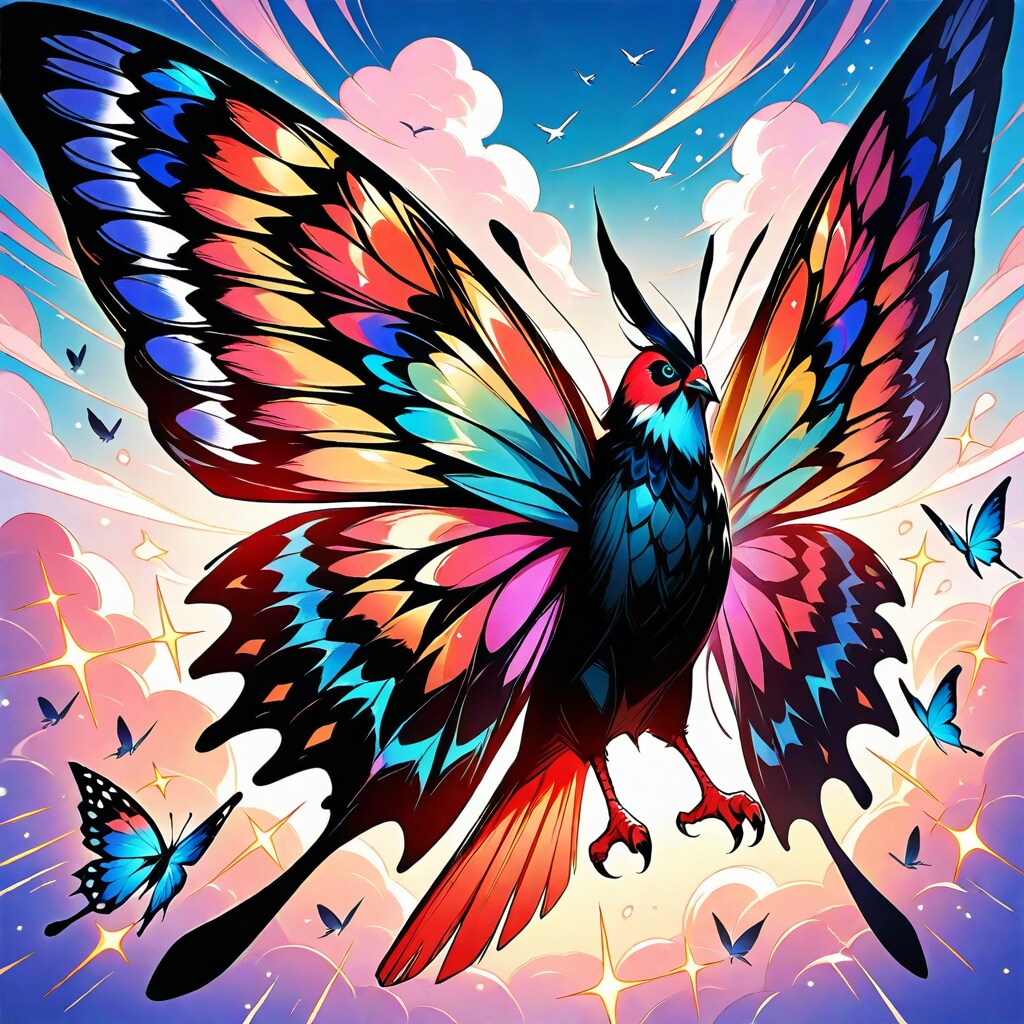 鳥+蝶