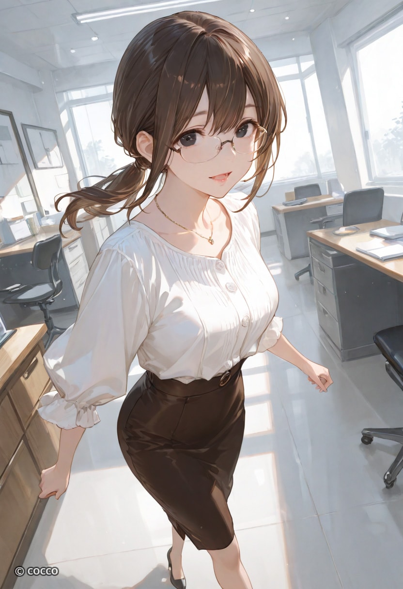 お仕事中 | の人気AIイラスト・グラビア