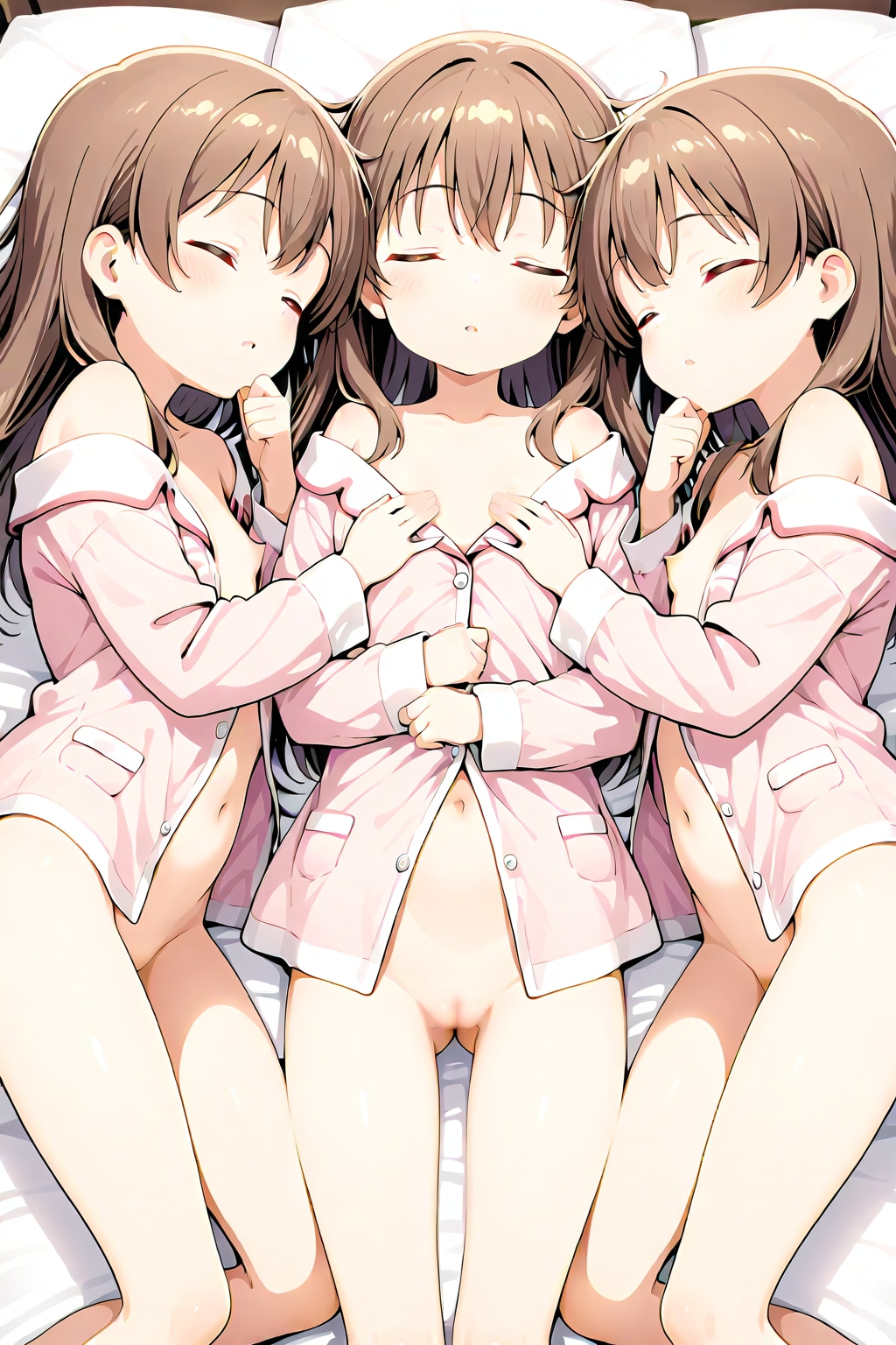 添い寝（R18）④（少女ヌード写真集cutie_Jr_nude）三姉妹（1）