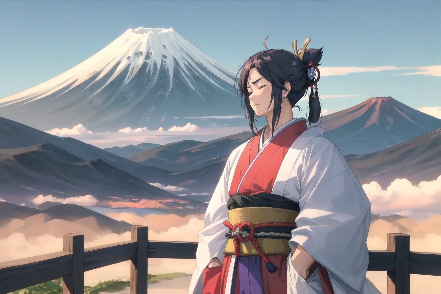 白き衣の剣士、風の中で | の人気AIイラスト・グラビア