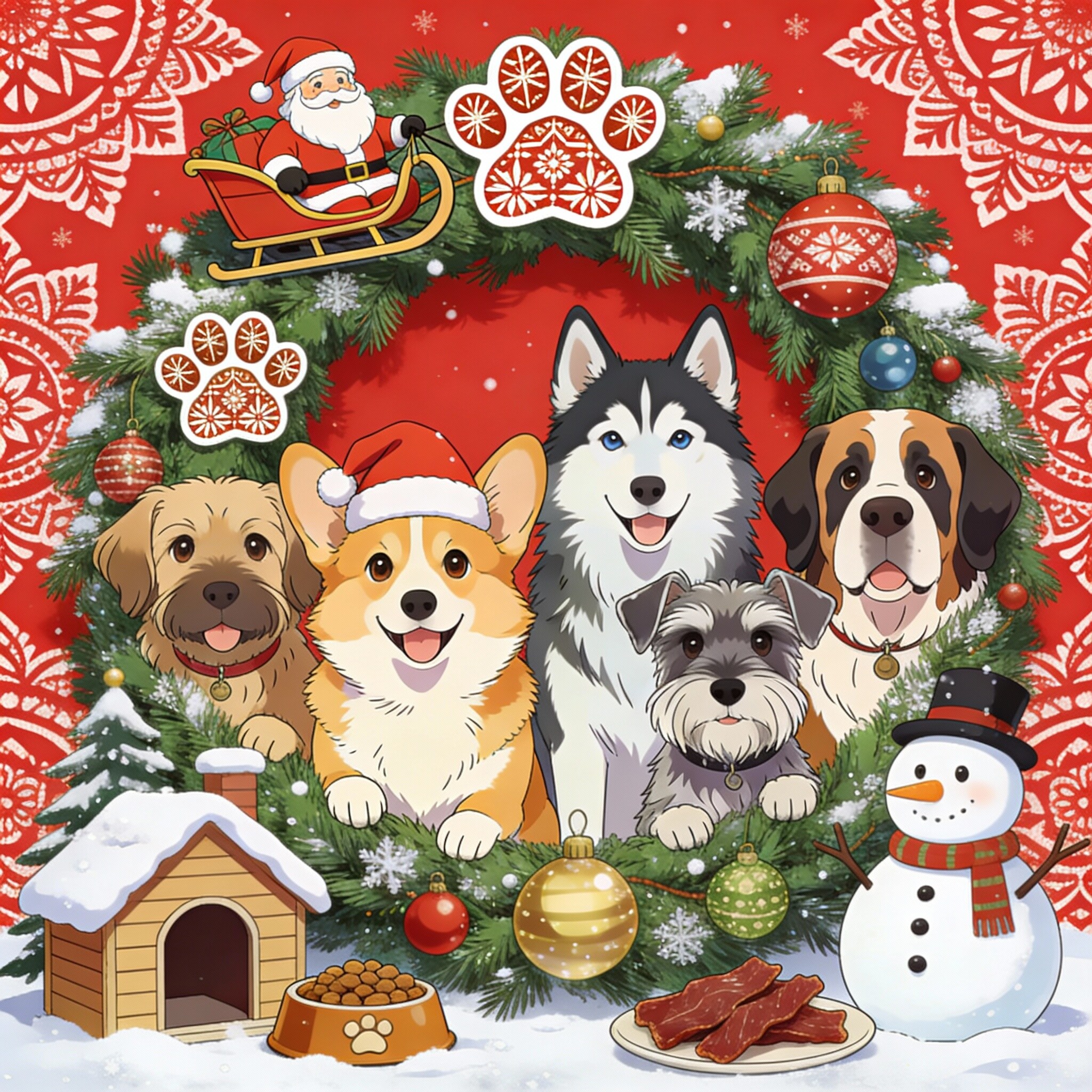 最後は記念撮影だワン♪ | の人気AIイラスト・グラビア