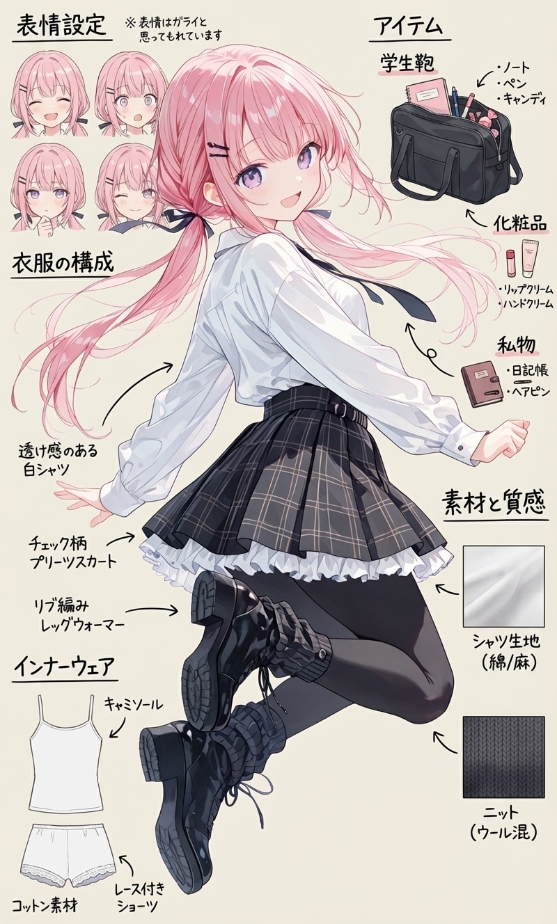 桃香キャラクターシート | の人気AIイラスト・グラビア