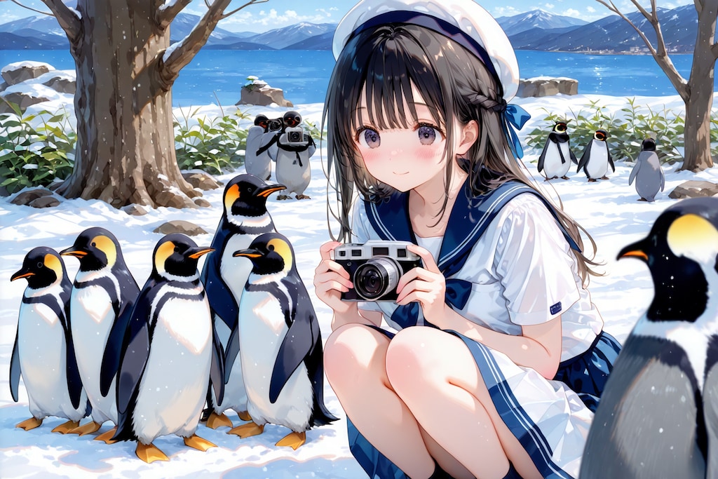 ペンギンと少女