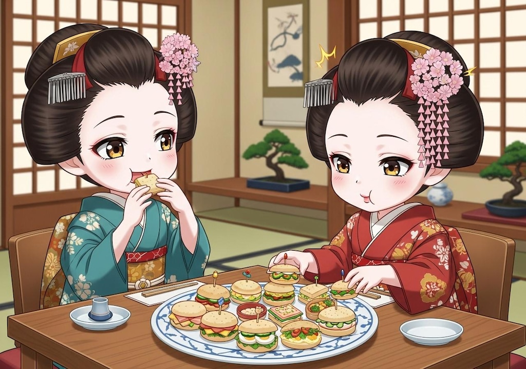 一口サンド・ちびキャラ