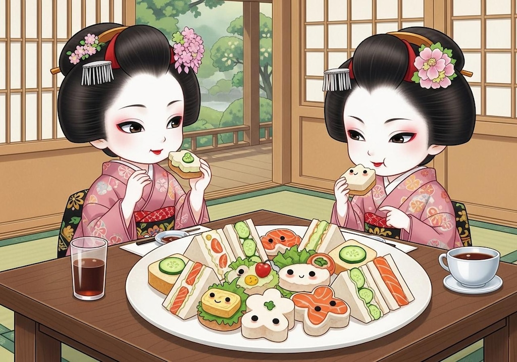 一口サンド・ちびキャラ