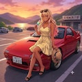 麦わらワンピースのギャルちゃんとFC3S 2枚目