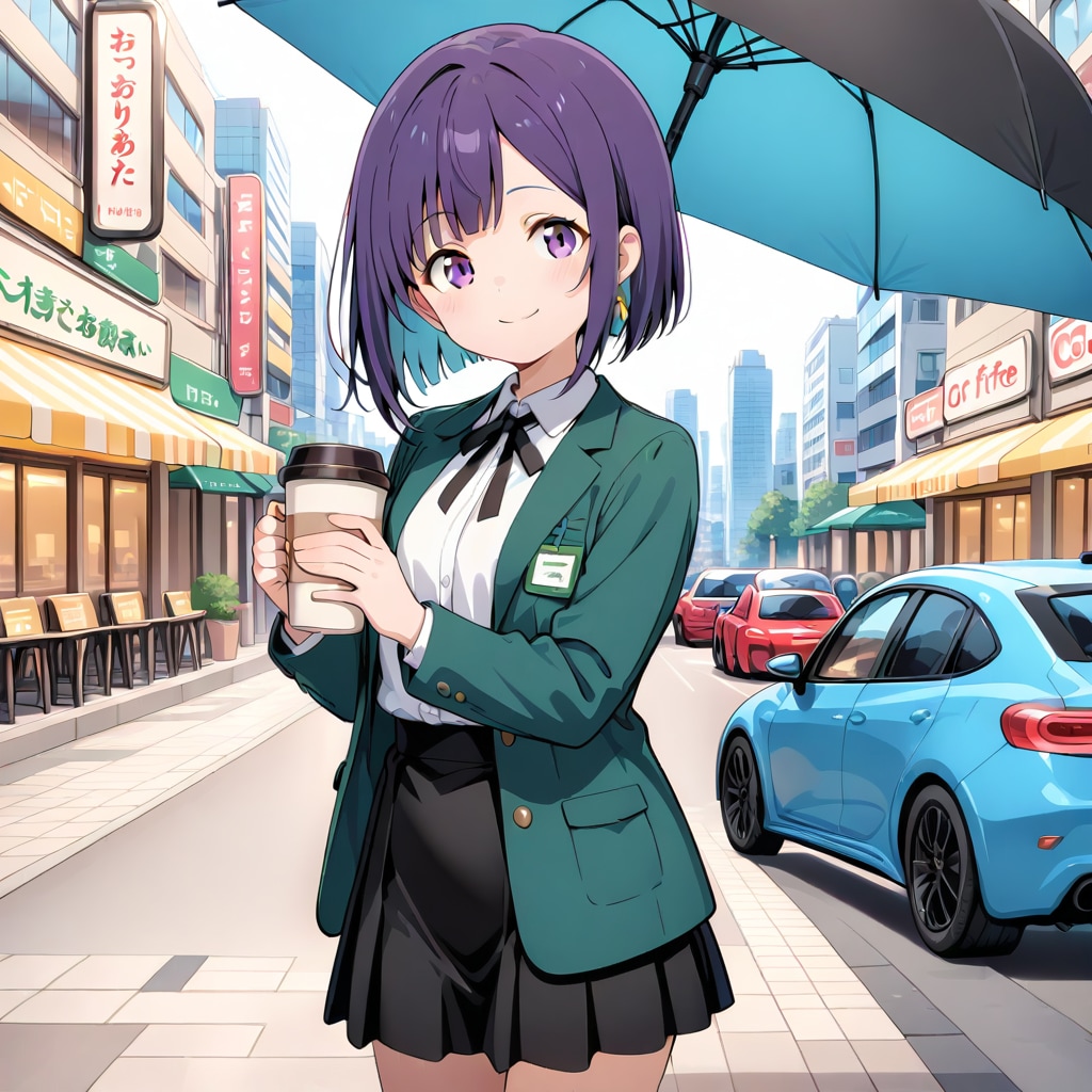 コーヒーと傘と車 | の人気AIイラスト・グラビア