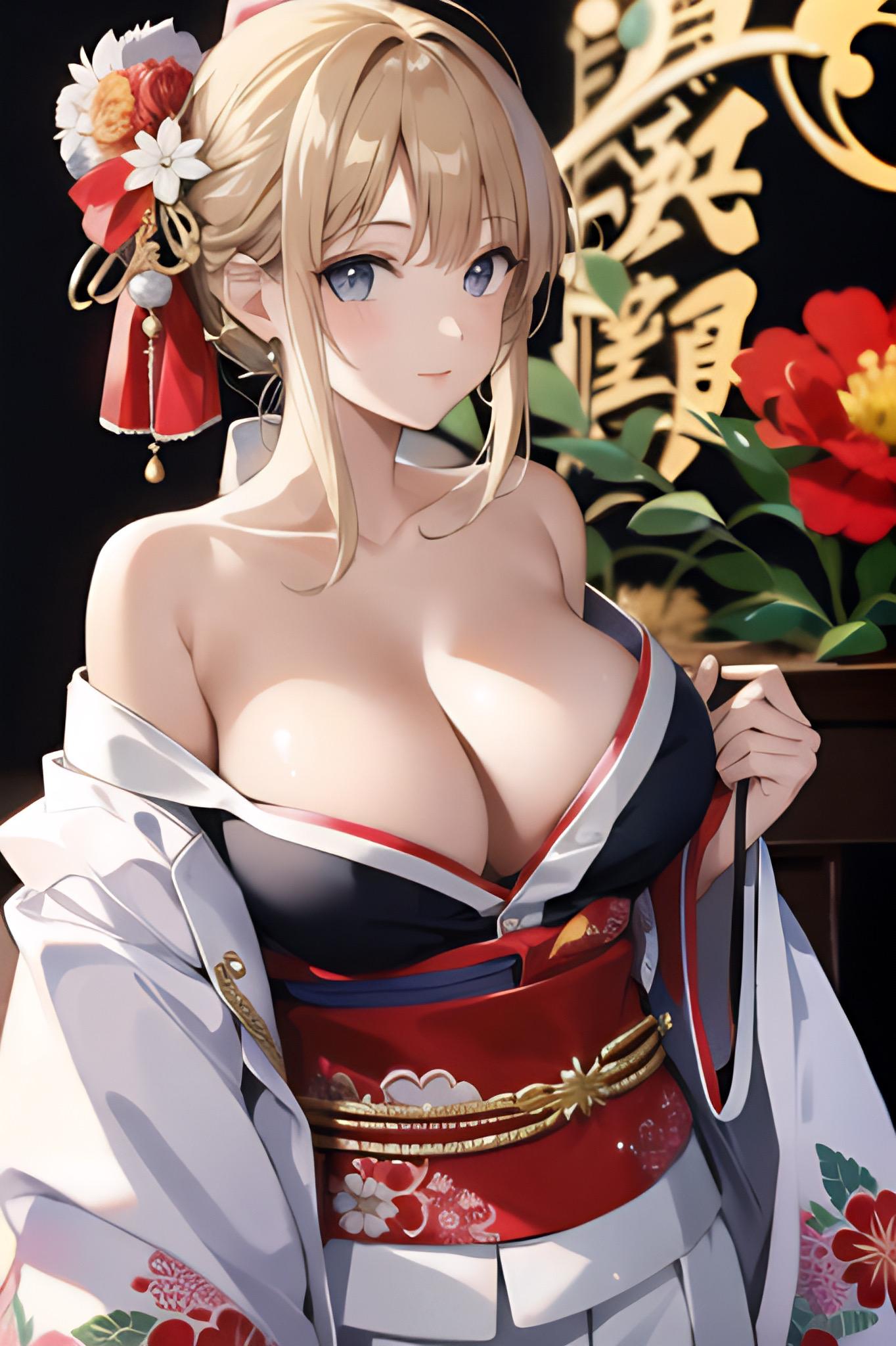 セクシー着物美人