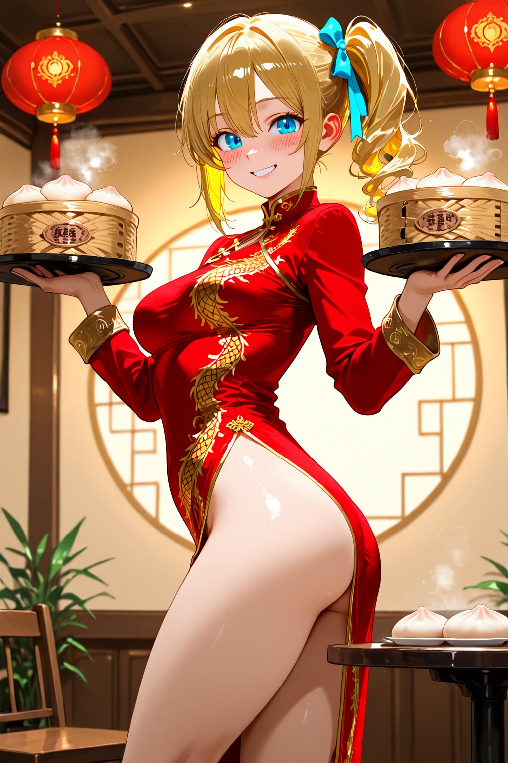 金髪少女チャイナ服