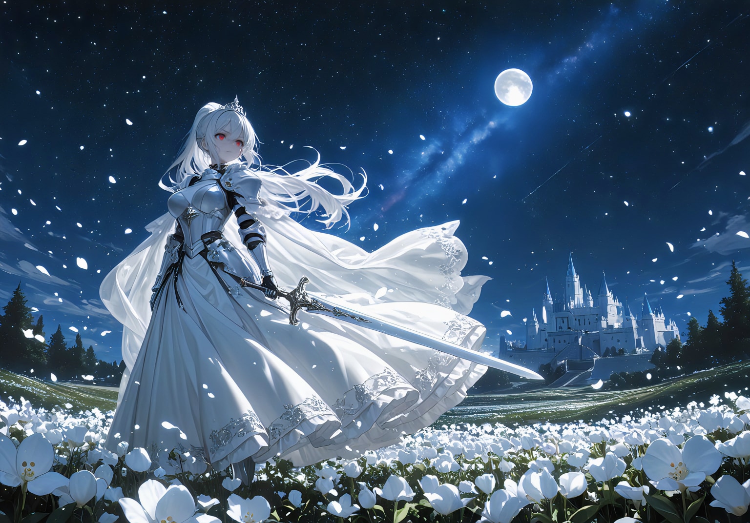 月下に誓う白銀の姫騎士