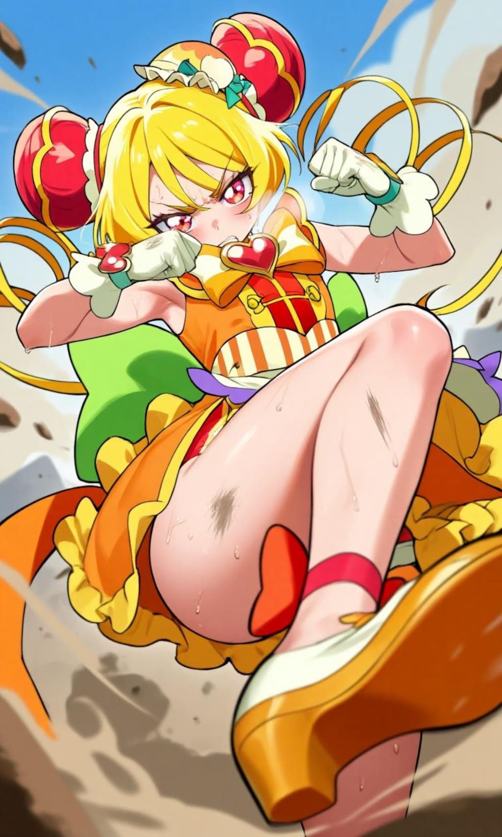 キュアヤムヤムの戦闘シーン