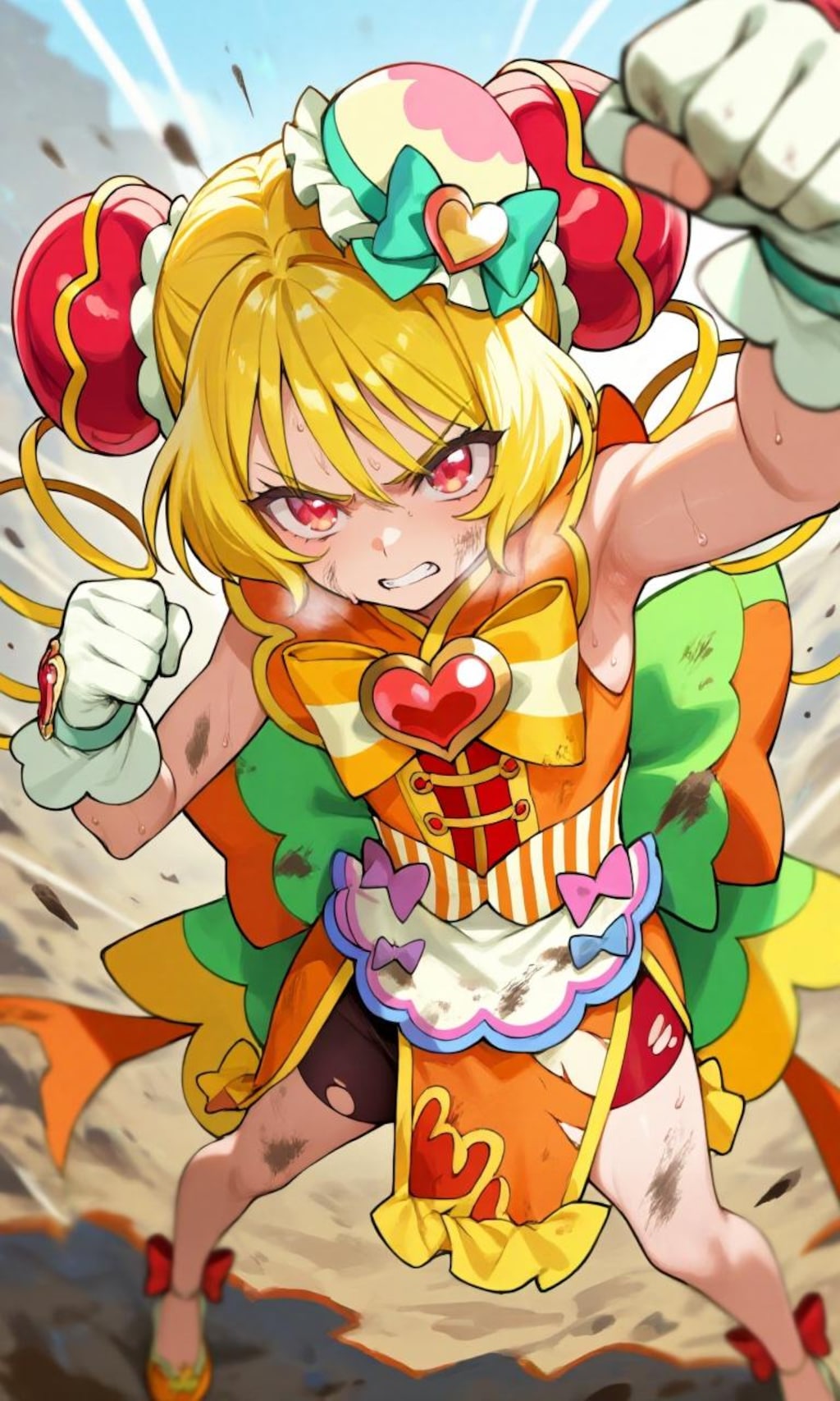 キュアヤムヤムの戦闘シーン