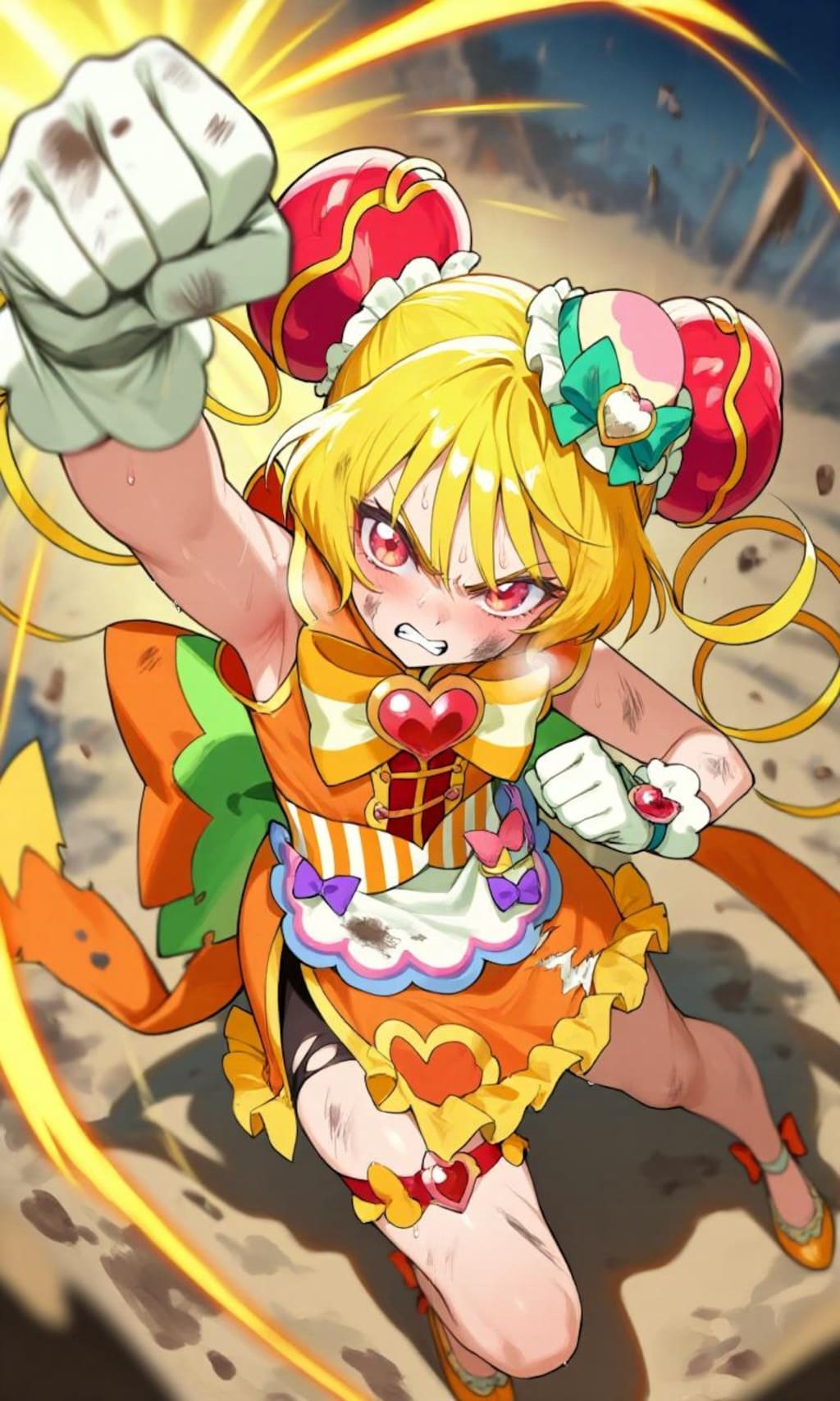 キュアヤムヤムの戦闘シーン