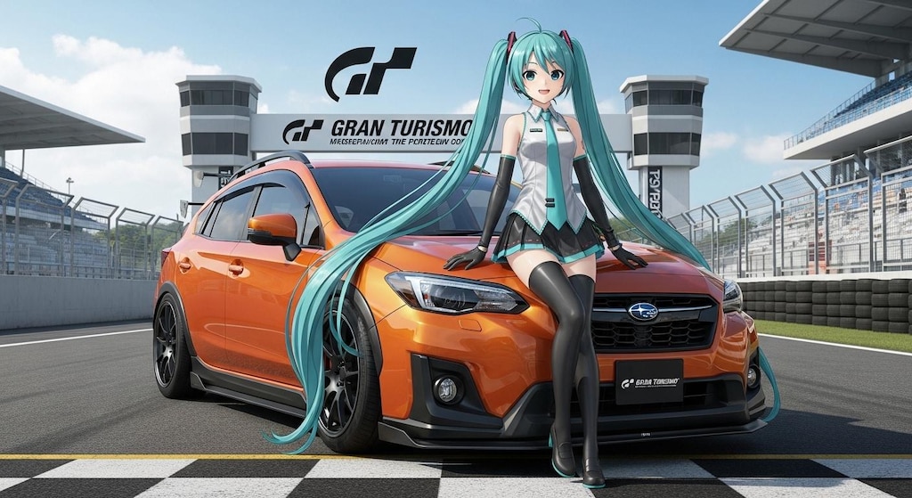 初音ミクとインプレッサ