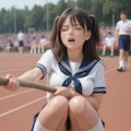 体操服を忘れて体育際に参加する女子 2枚目