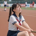 体操服を忘れて体育際に参加する女子 6枚目