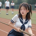 体操服を忘れて体育際に参加する女子 3枚目