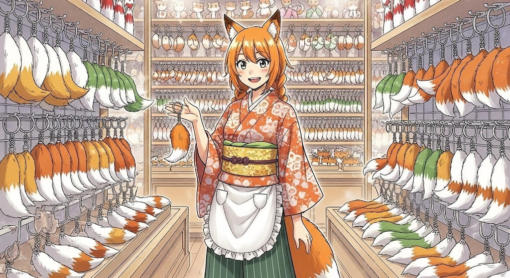 しっぽキーホルダー