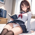 見えてると思ったら見せてきた優等生っぽい女の子 4枚目