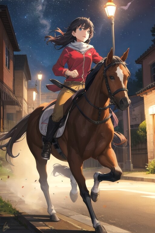 盗んだお馬で走り出す、１５歳の夜 | の人気AIイラスト・グラビア