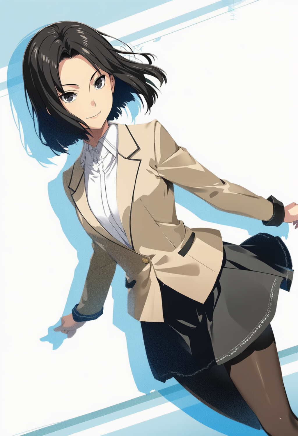 制服を試着しちゃう